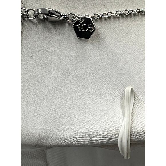 Touchstone Swarovski Crystal Retired Line in The Sand Pink Tan Necklace 1471N - Picture 8 of 9